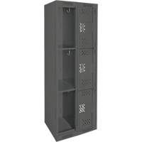 Casiers Clean Line, 3 niveaux, Bloc de 2, 24" x 12" x 72", Acier, Charbon, Rivet (assembl&eacute;), Perfor&eacute; PB Rental Co. Ltd.