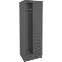 Clean Line Lockers, Bank of 2, 24" x 12" x 76", Steel, Charcoal, Rivet (Assembled), Perforated PB Rental Co. Ltd.