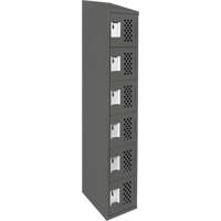 Assembled Lockerettes Clean Line Perforated Economy Lockers, 6 -tier, 18" x 72" x 12", Steel PB Rental Co. Ltd.