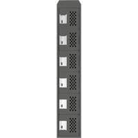 Assembled Lockerettes Clean Line Perforated Economy Lockers, 6 -tier, 18" x 72" x 12", Steel PB Rental Co. Ltd.