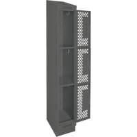 Casiers Clean Line, 3 niveaux, 12" x 18" x 82", Acier, Charbon, Rivet (assembl&eacute;), Perfor&eacute; PB Rental Co. Ltd.