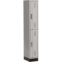 Concorde Heavy-Duty Lockers, 2 -tier, 12" x 18" x 76", Steel, Grey, Welded (Assembled) PB Rental Co. Ltd.
