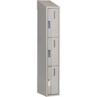 Concorde Heavy-Duty Lockers, 3 -tier, 12" x 18" x 78", Steel, Grey, Welded (Assembled) PB Rental Co. Ltd.