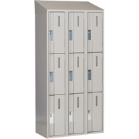 Concorde Heavy-Duty Lockers, 3 -tier, Bank of 3, 36" x 18" x 78", Steel, Grey, Welded (Assembled) PB Rental Co. Ltd.