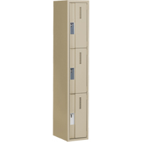 Concorde Heavy-Duty Lockers, 3 -tier, 12" x 18" x 72", Steel, Beige, Welded (Assembled) PB Rental Co. Ltd.