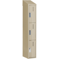 Concorde Heavy-Duty Lockers, 3 -tier, 12" x 18" x 78", Steel, Beige, Welded (Assembled) PB Rental Co. Ltd.