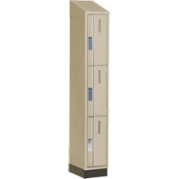 Concorde Heavy-Duty Lockers, 3 -tier, 12" x 18" x 82", Steel, Beige, Welded (Assembled) PB Rental Co. Ltd.