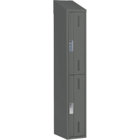 Concorde Heavy-Duty Lockers, 2 -tier, 12" x 18" x 78", Steel, Charcoal, Welded (Assembled) PB Rental Co. Ltd.