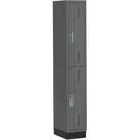 Concorde Heavy-Duty Lockers, 2 -tier, 12" x 18" x 76", Steel, Charcoal, Welded (Assembled) PB Rental Co. Ltd.