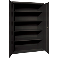 Deep Hi-Boy Storage Cabinet, Steel, 4 Shelves, 72" H x 36" W x 24" D, Black PB Rental Co. Ltd.