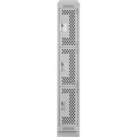 Casiers Clean Line, 3 niveaux, 12" x 12" x 72", Acier, Gris, Rivet (assembl&eacute;), Perfor&eacute; PB Rental Co. Ltd.