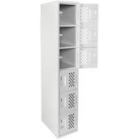 Petit casier perfor&eacute; Clean-Line, 6 niveaux, 15" x 72" x 12", Acier PB Rental Co. Ltd.