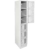 Assembled Lockerettes Clean Line Perforated Economy Lockers, 6 -tier, 18" x 72" x 12", Steel PB Rental Co. Ltd.
