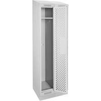 Clean Line Lockers, Bank of 2, 24" x 12" x 82", Steel, Grey, Rivet (Assembled), Perforated PB Rental Co. Ltd.