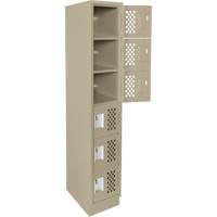 Assembled Lockerettes Clean Line Perforated Economy Lockers, 6 -tier, 18" x 72" x 12", Steel PB Rental Co. Ltd.