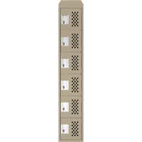 Assembled Lockerettes Clean Line Perforated Economy Lockers, 6 -tier, 18" x 72" x 12", Steel PB Rental Co. Ltd.
