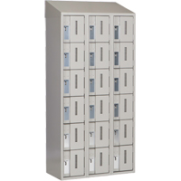 Concorde Heavy-Duty Lockers, 6 -tier, Bank of 3, 36" x 18" x 78", Steel, Grey, Welded (Assembled) PB Rental Co. Ltd.
