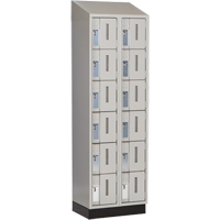 Concorde Heavy-Duty Lockers, 6 -tier, Bank of 2, 24" x 18" x 82", Steel, Grey, Welded (Assembled) PB Rental Co. Ltd.