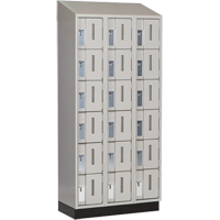 Concorde Heavy-Duty Lockers, 6 -tier, Bank of 3, 36" x 18" x 82", Steel, Grey, Welded (Assembled) PB Rental Co. Ltd.