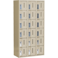 Concorde Heavy-Duty Lockers, 6 -tier, Bank of 3, 36" x 18" x 72", Steel, Beige, Welded (Assembled) PB Rental Co. Ltd.