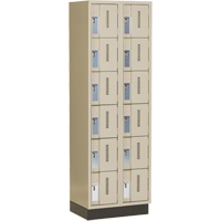 Casiers robustes Concorde, 6 niveaux, Bloc de 2, 24" x 18" x 76", Acier, Beige, Soud&eacute; (assembl&eacute;) PB Rental Co. Ltd.