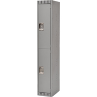 Lockers, 2 -tier, 12" x 18" x 72", Steel, Grey, Knocked Down PB Rental Co. Ltd.