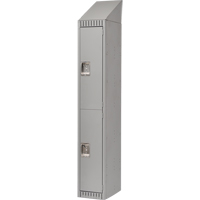 Lockers, 2 -tier, 12" x 18" x 82", Steel, Grey, Knocked Down PB Rental Co. Ltd.