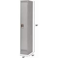Casiers, 12" x 18" x 76", Acier, Gris, D&eacute;mont&eacute; PB Rental Co. Ltd.