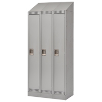 Casiers, Bloc de 3, 36" x 18" x 86", Acier, Gris, D&eacute;mont&eacute; PB Rental Co. Ltd.