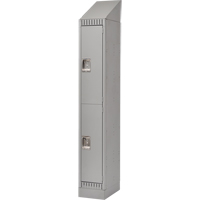 Casiers, 2 niveaux, 12" x 18" x 86", Acier, Gris, D&eacute;mont&eacute; PB Rental Co. Ltd.