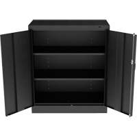 Standard Counter-High Cabinet, Steel, 2 Shelves, 42" H x 36" W x 18" D, Black PB Rental Co. Ltd.