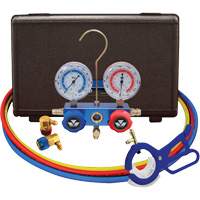 Automotive R134A 2-Way Manifold Gauge Set with 3-In-1 Side Mount Can Tap Valve PB Rental Co. Ltd.