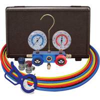 Dual Manifold Gauge Set with Manual Couplers & 3-in-1 Side Mount Can Tap Valve PB Rental Co. Ltd.