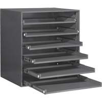 Compartment Box Cabinet, Steel, 6 Slots, 20-5/16" W x 15-15/16" D x 21-7/8" H, Grey PB Rental Co. Ltd.