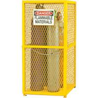 Armoire de rangement pour bouteilles &agrave; gaz, nbre de bouteilles: 9, 30" , 30" , 71-3/4" , Jaune PB Rental Co. Ltd.