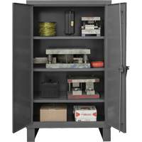 Armoire tr&egrave;s robuste, Acier, 3 Tablettes, 66" h x 60" la x 24" P, Gris PB Rental Co. Ltd.