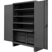 Armoire tr&egrave;s robuste avec tablettes coulissantes, Acier, 4 Tablettes, 78" h x 48" la x 24" P, Gris PB Rental Co. Ltd.