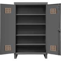 Armoire ext&eacute;rieure robuste, Acier, 4 Tablettes, 78" h x 48" la x 24" P, Gris PB Rental Co. Ltd.