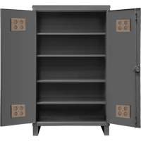 Armoire ext&eacute;rieure robuste, Acier, 4 Tablettes, 78" h x 60" la x 24" P, Gris PB Rental Co. Ltd.