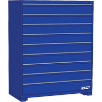 Armoire &agrave; tiroirs modulaire, 9 tiroirs, 60" la x 24" p x 60" h, Bleu PB Rental Co. Ltd.
