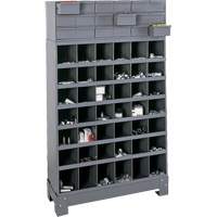Unit&eacute; de stockage modulaire pour petites pi&egrave;ces, Acier, 18 tiroirs, 33-3/4" x 12-1/4" x 58-5/8", Gris PB Rental Co. Ltd.