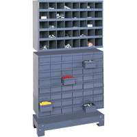 Unit&eacute; de stockage modulaire pour petites pi&egrave;ces, Acier, 48 tiroirs, 33-3/4" x 12-1/4" x 58-3/8", Gris PB Rental Co. Ltd.