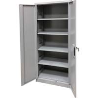 Storage Cabinet, Steel, 4 Shelves, 66" H x 30" W x 15" D, Grey PB Rental Co. Ltd.
