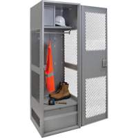 Casier pour &eacute;quipement avec porte, Acier, 24" la x 24" p x 72" h, Gris PB Rental Co. Ltd.