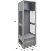 Casier pour &eacute;quipement, Acier, 24" la x 24" p x 72" h, Gris PB Rental Co. Ltd.