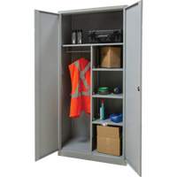 Combination Storage Cabinet, 36" W x 18" D x 72" H, Grey PB Rental Co. Ltd.