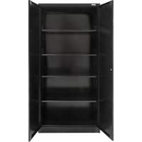 Hi-Boy Storage Cabinet, Steel, 4 Shelves, 72" H x 36" W x 18" D, Black PB Rental Co. Ltd.