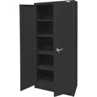 Storage Cabinet, Steel, 4 Shelves, 66" H x 30" W x 15" D, Black PB Rental Co. Ltd.