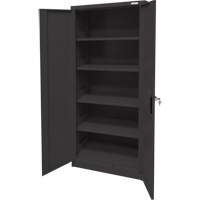Storage Cabinet, Steel, 4 Shelves, 66" H x 30" W x 15" D, Black PB Rental Co. Ltd.