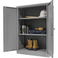 Counter-High Storage Cabinet, Steel, 2 Shelves, 42" H x 48" W x 24" D, Grey PB Rental Co. Ltd.